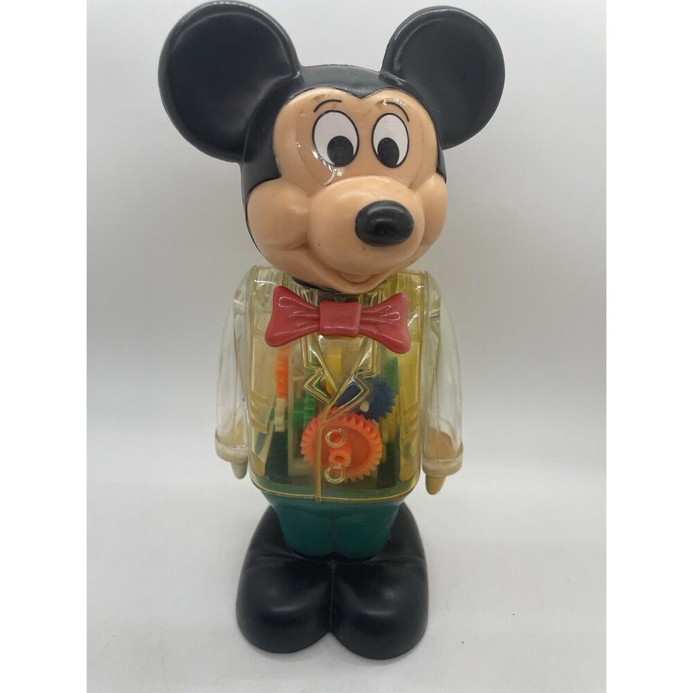 9” Mickey Mouse Wind-Up 1978 Vintage Clear See-thru Robot Gabriel